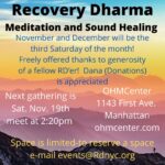 Sound Healing, Sat Nov 19, 2:20pm @ OHMCenter