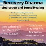 RDNYC Meditation and Sound Healing, 3rd Saturday Mar 25th