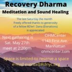 RDNYC Meditation and Sound Healing, last Saturday May 27th